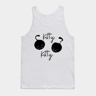 Kitty Kitty Cute Black Cat Kittens Tank Top